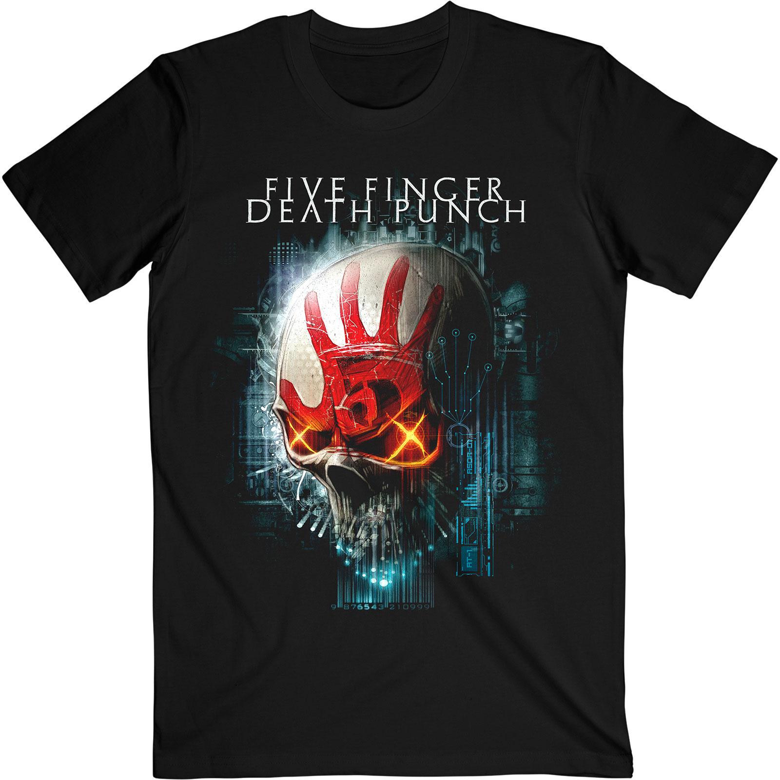 (ファイヴ・フィンガー・デス・パンチ) Five Finger Death Punch オフィシャル商品 ユニセックス Interface Skull Tシャツ 半袖 トップス 