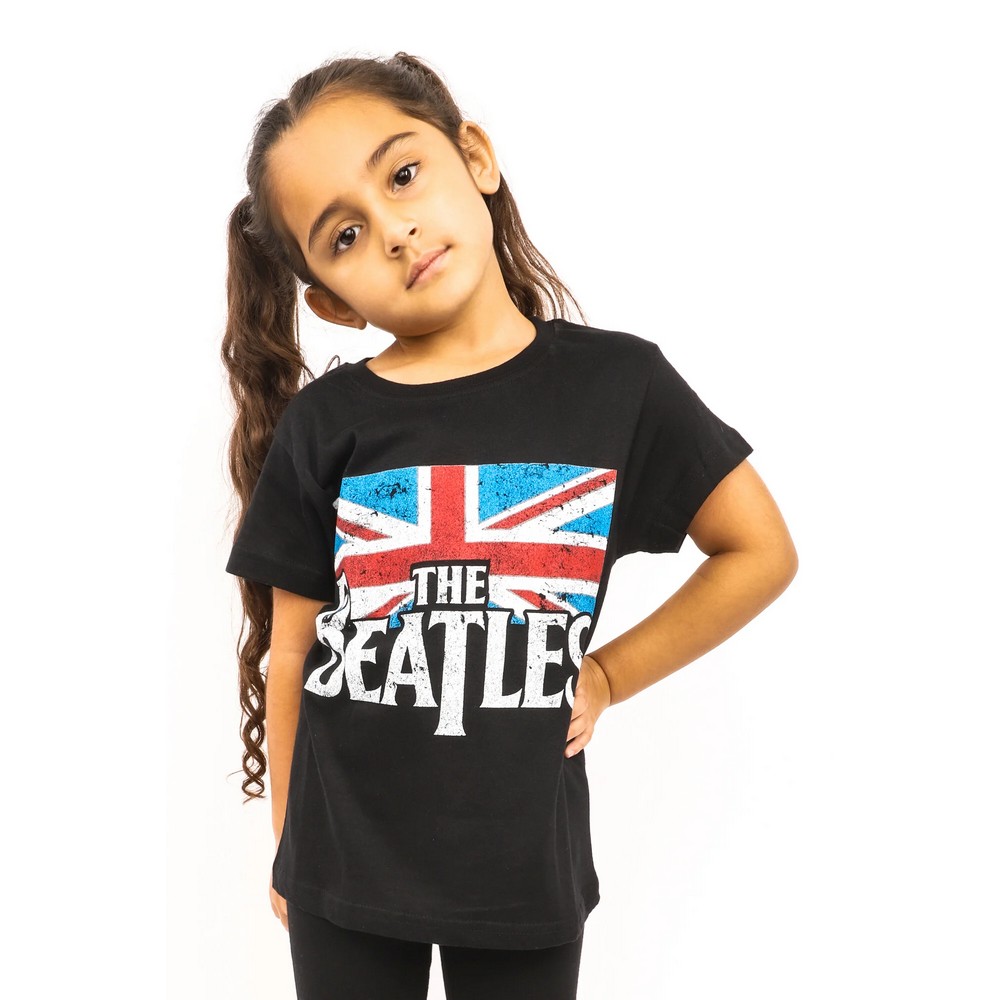 (ザ・ビートルズ) The Beatles オフィシャル商品 キッズ・子供 ビンテージ 風 ロゴ Tシャツ 半袖 トップス 【海外通販】