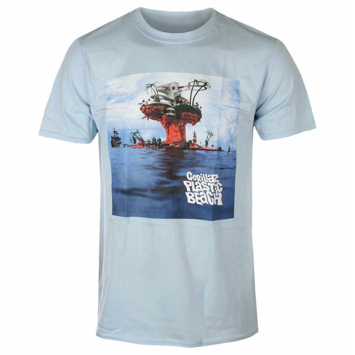 (ゴリラズ) Gorillaz オフィシャル商品 ユニセックス Plastic Beach Tシャツ コットン 半袖 トップス 【海外通販】