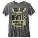 (ザ ビートルズ) The Beatles オフィシャル商品 ユニセックス Carnegie Hall バーンアウト Tシャツ 半袖 トップス 【海外通販】