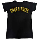 (ガンズ・アンド・ローゼズ) Guns N Roses オフィシャル商品 レディース Classic Tシャツ ロゴ 半袖 トップス 【海外通販】