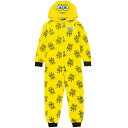 (スポンジ・ボブ) SpongeBob SquarePants オフィシャル商品 キッズ・子供 リピート柄 スリープスーツ 長袖 つなぎ パジャマ 【海外通販】