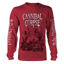 (カンニバル コープス) Cannibal Corpse オフィシャル商品 ユニセックス Pile Of Skulls 2018 Tシャツ 長袖トップス 【海外通販】