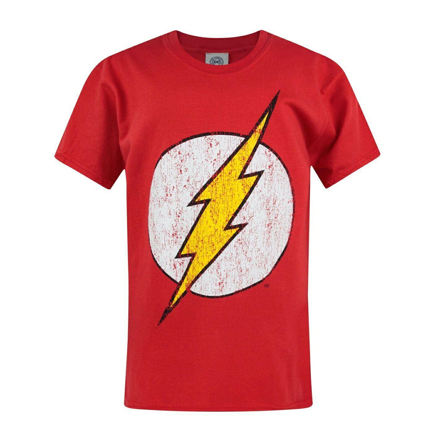 (DCコミックス) DC Comics フラッシュ オフィシャル商品 子供用 半袖 ダメージロゴ Tシャツ 男の子 