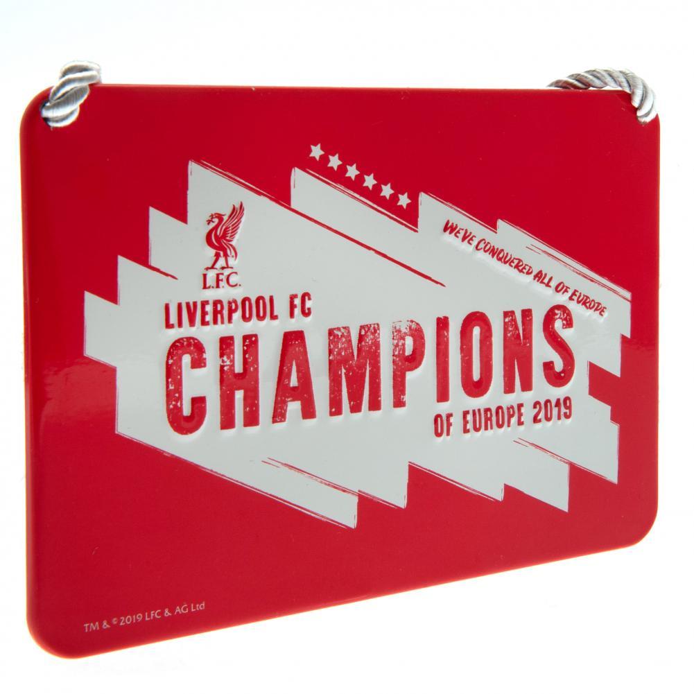 楽天Pertemba Japanリバプール フットボールクラブ Liverpool FC オフィシャル商品 Champions Of Europe ロゴ ブリキ看板 【海外通販】