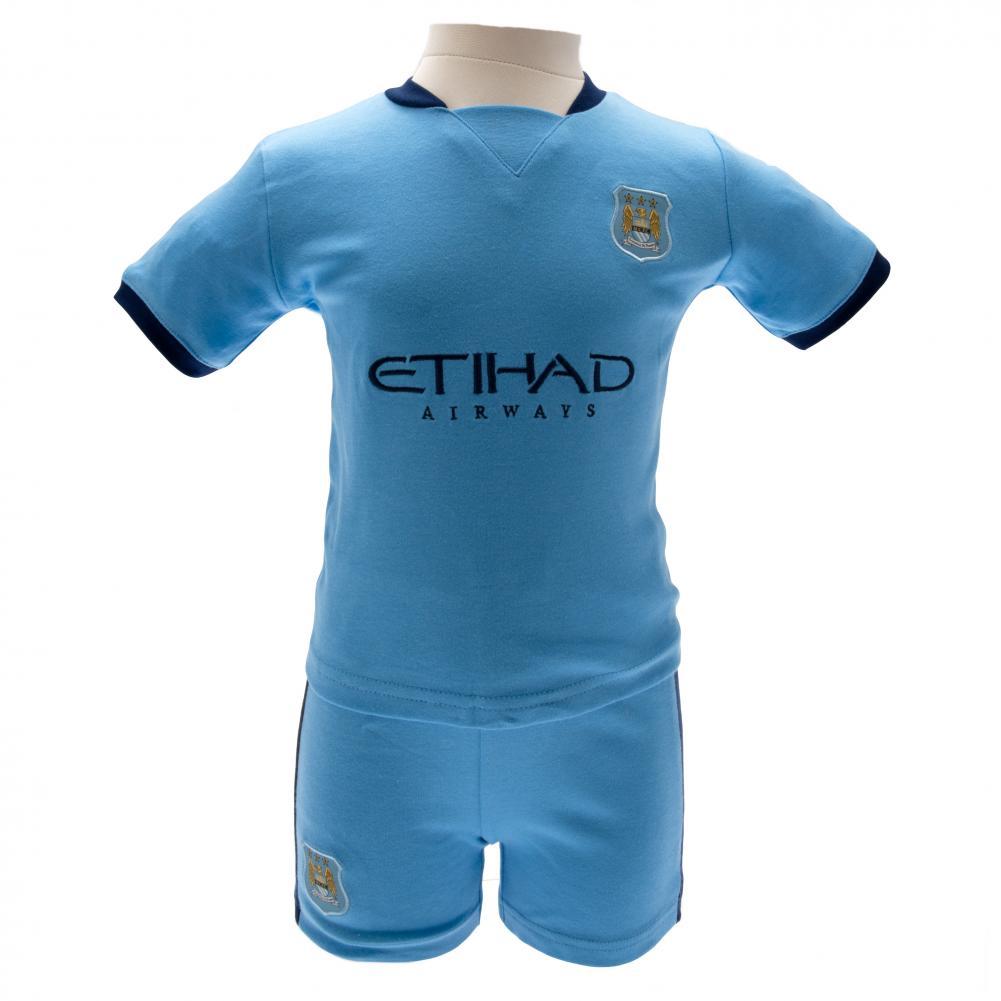 マンチェスター・シティ フットボールクラブ Manchester City FC オフィシャル商品 赤ちゃん・ベビー用 半袖Tシャツ・短パン 上下セット 【海外通販】