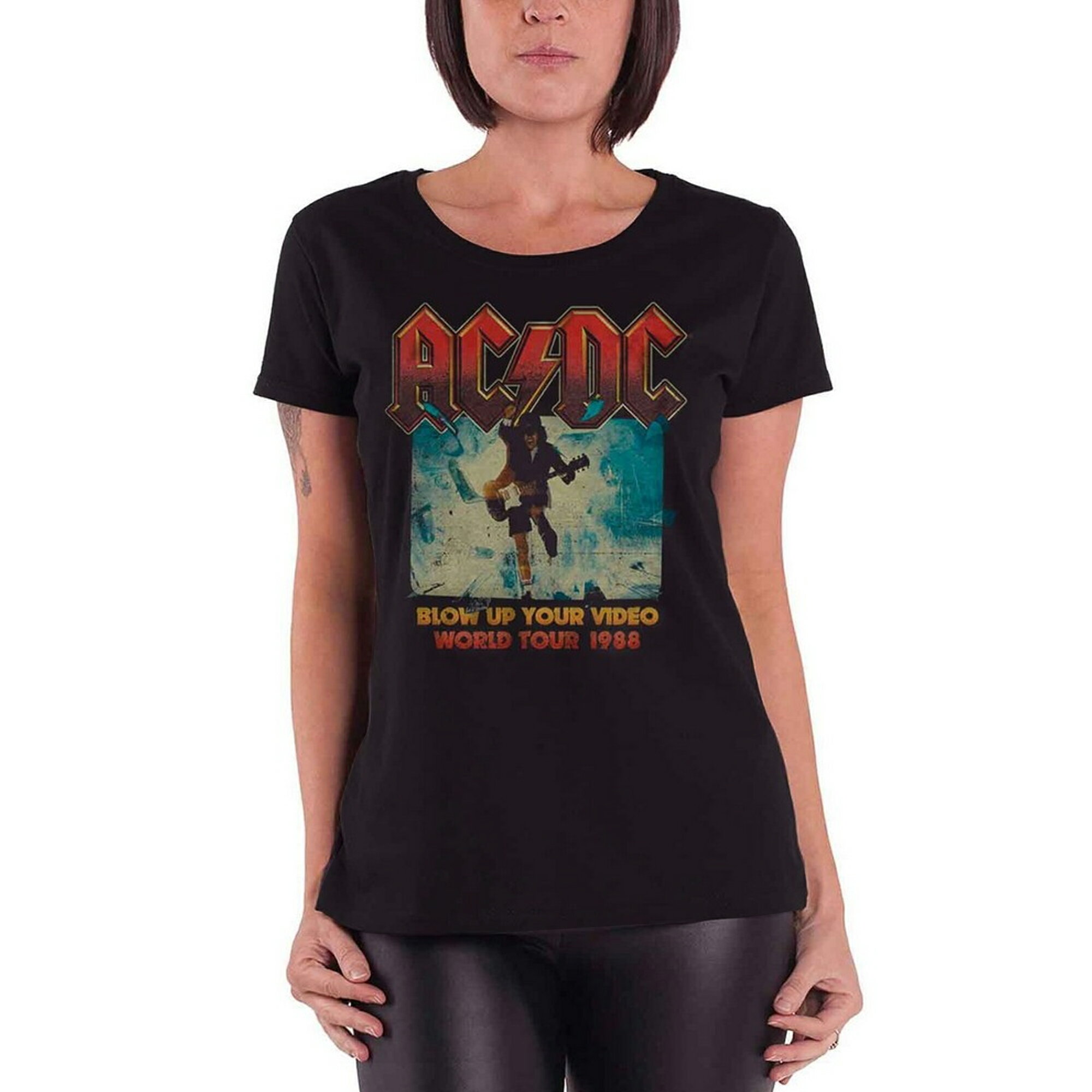 (エーシー・ディーシー) AC/DC オフィシャル商品 レディース Blow Up Your Video Tシャツ 半袖 トップ..