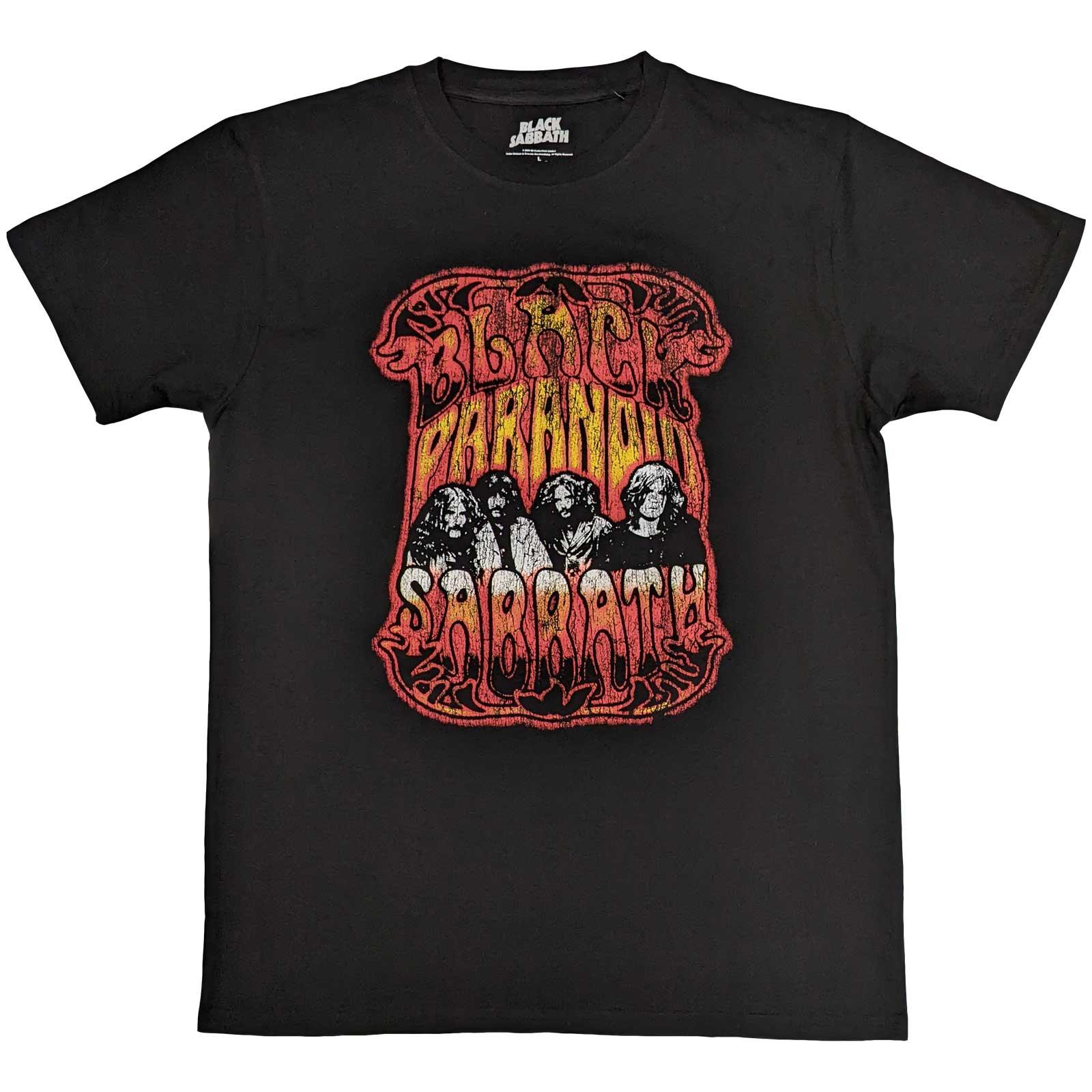 パラノイド (ブラック・サバス) Black Sabbath オフィシャル商品 ユニセックス Paranoid Pysch Tシャツ コットン 半袖 トップス 【海外通販】