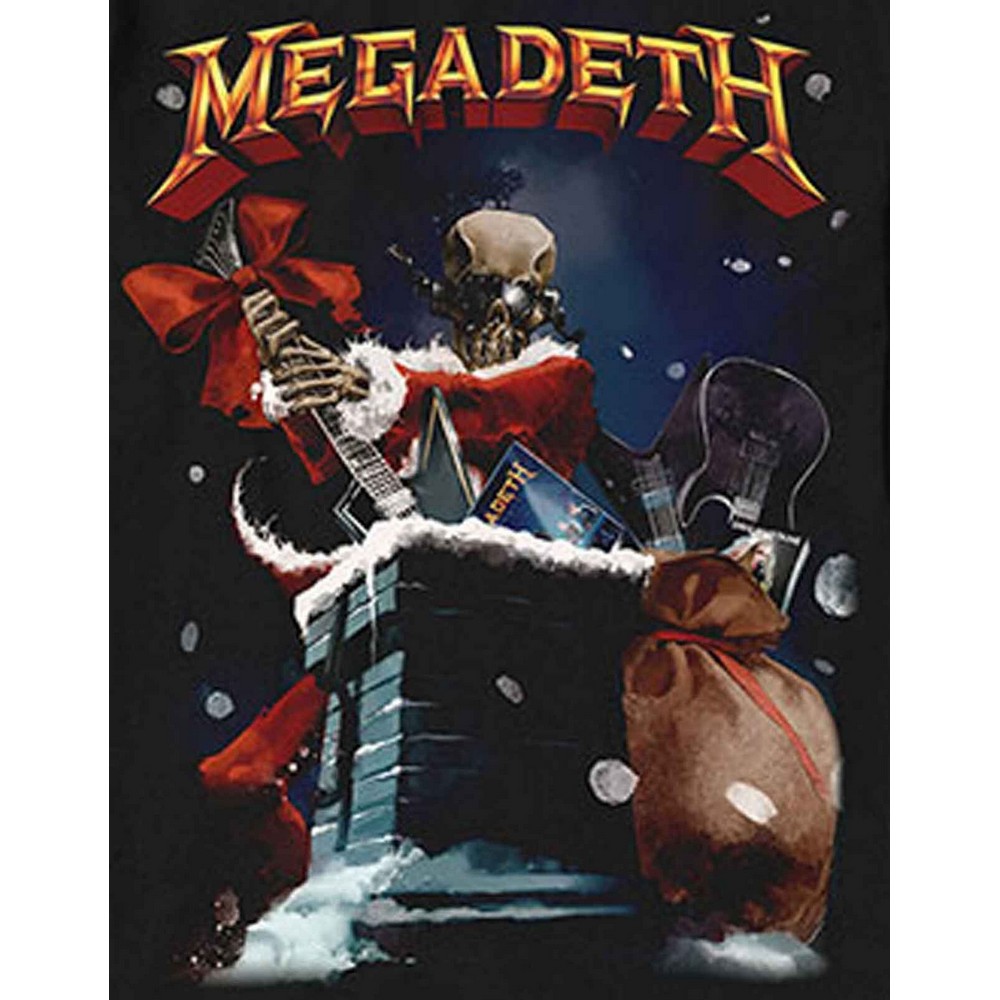(メガデス) Megadeth オフィシャル商品 ユニセックス Santa Vic Chimney Tシャツ コットン クリスマス 半袖 トップス 【海外通販】