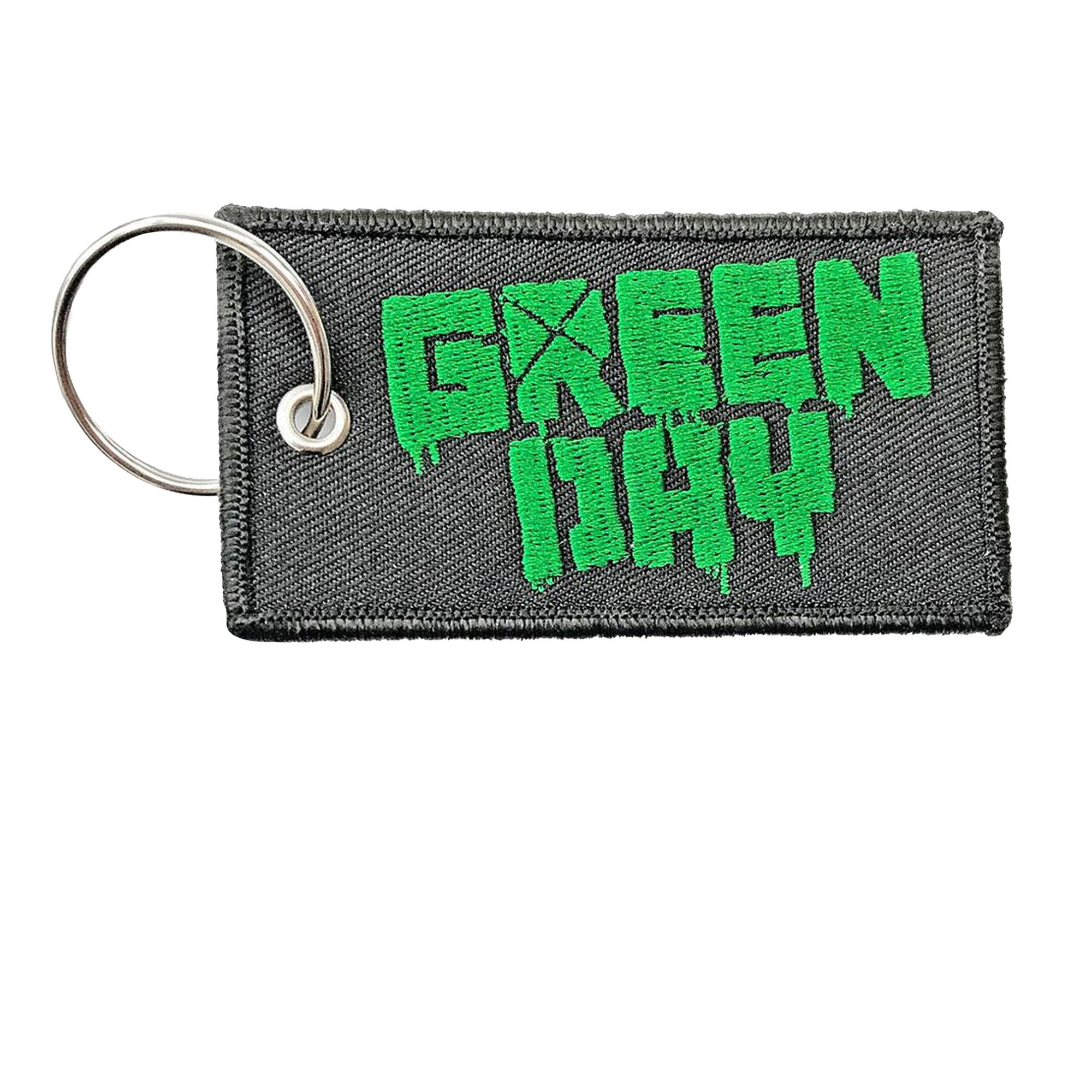 (グリーン・デイ) Green Day オフィシャル商品 ダブルサイド パッチ キーリング ロゴ キーホルダー 【海外通販】