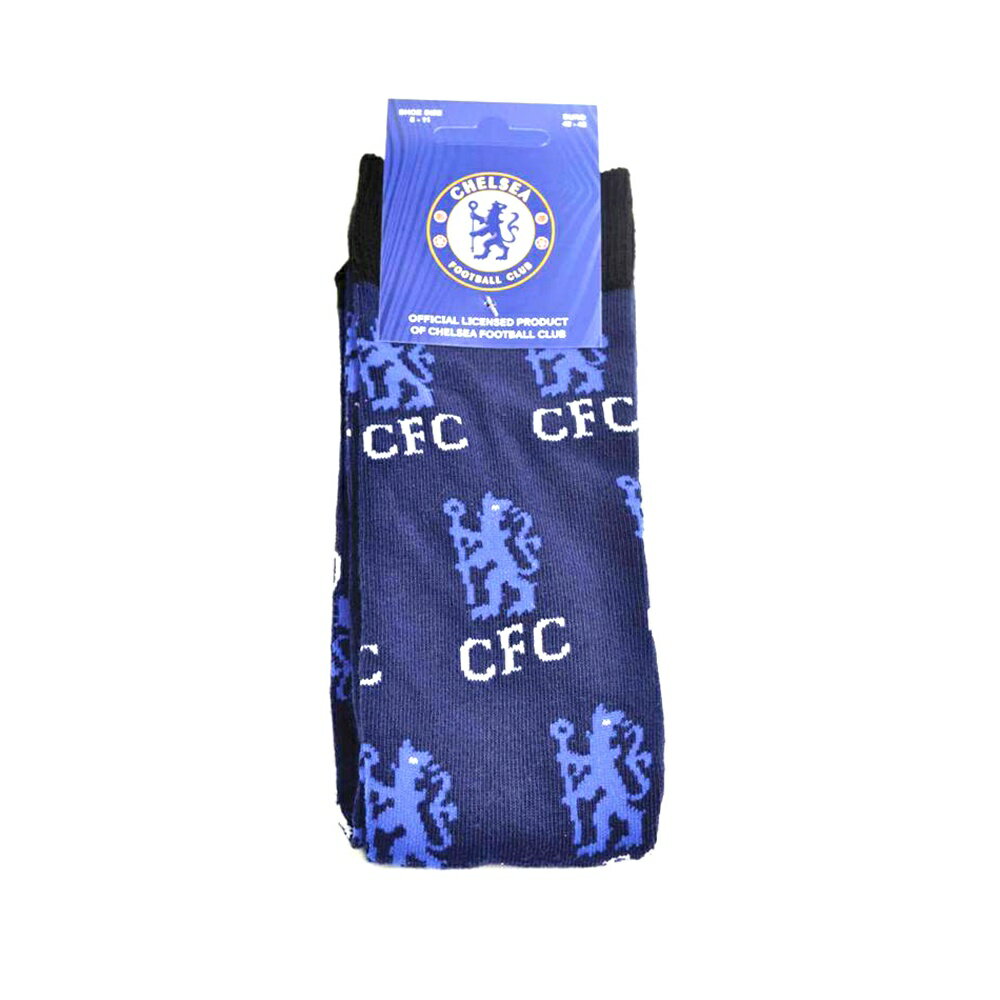チェルシー フットボールクラブ Chelsea FC オフィシャル商品 ユニセックス 全面柄 ソックス 靴下 (1足組) 【海外通販】