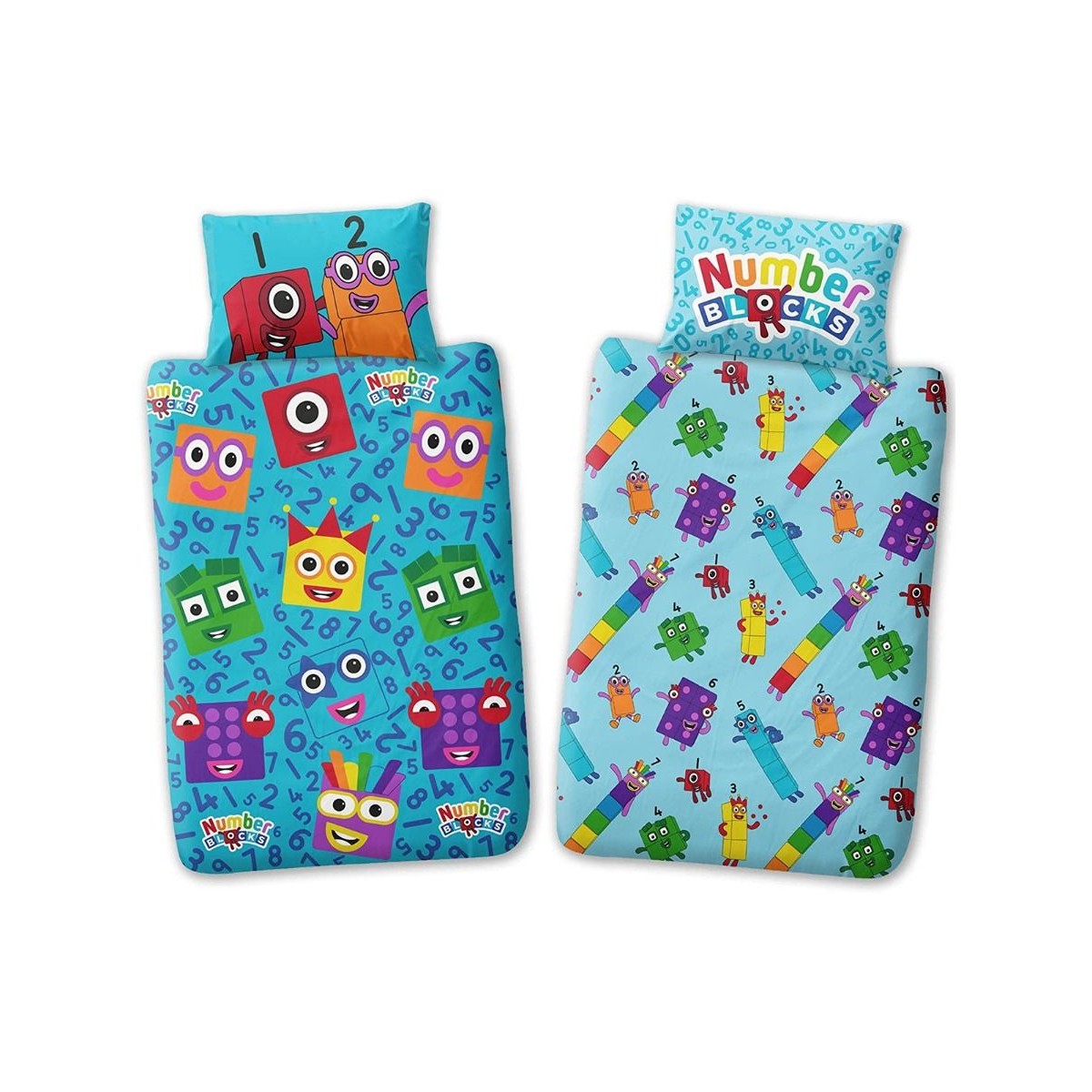 (ナンバーブロックス) Numberblocks オフィシャル商品 キッズ・子供 Meet The Number ブロック 掛け布団カバー・枕カバー セット 【海外通販】のサムネイル