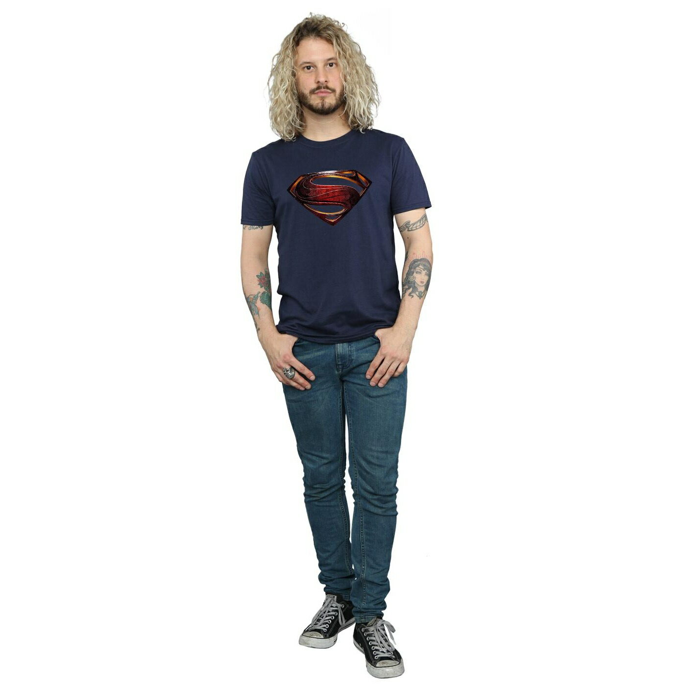 (スーパーマン) Superman オフィシャル商品 メンズ ロゴ Tシャツ コットン 半袖 トップス 【海外通販】