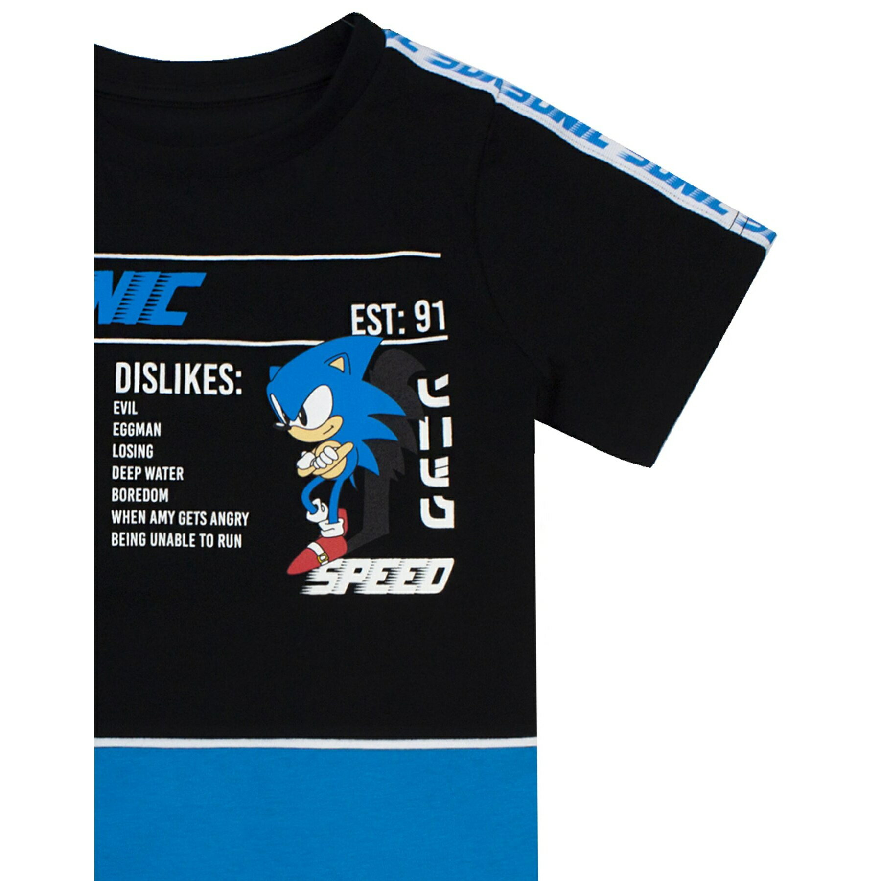 ソニック・ザ・ヘッジホッグ Sonic The Hedgehog オフィシャル商品 キッズ・子供 ボーイズ Gaming Statistics Tシャツ 半袖 トップス カットソー 【海外通販】