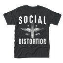 (ソーシャル ディストーション) Social Distortion オフィシャル商品 ユニセックス Winged Wheel Tシャツ 半袖 トップス 【海外通販】