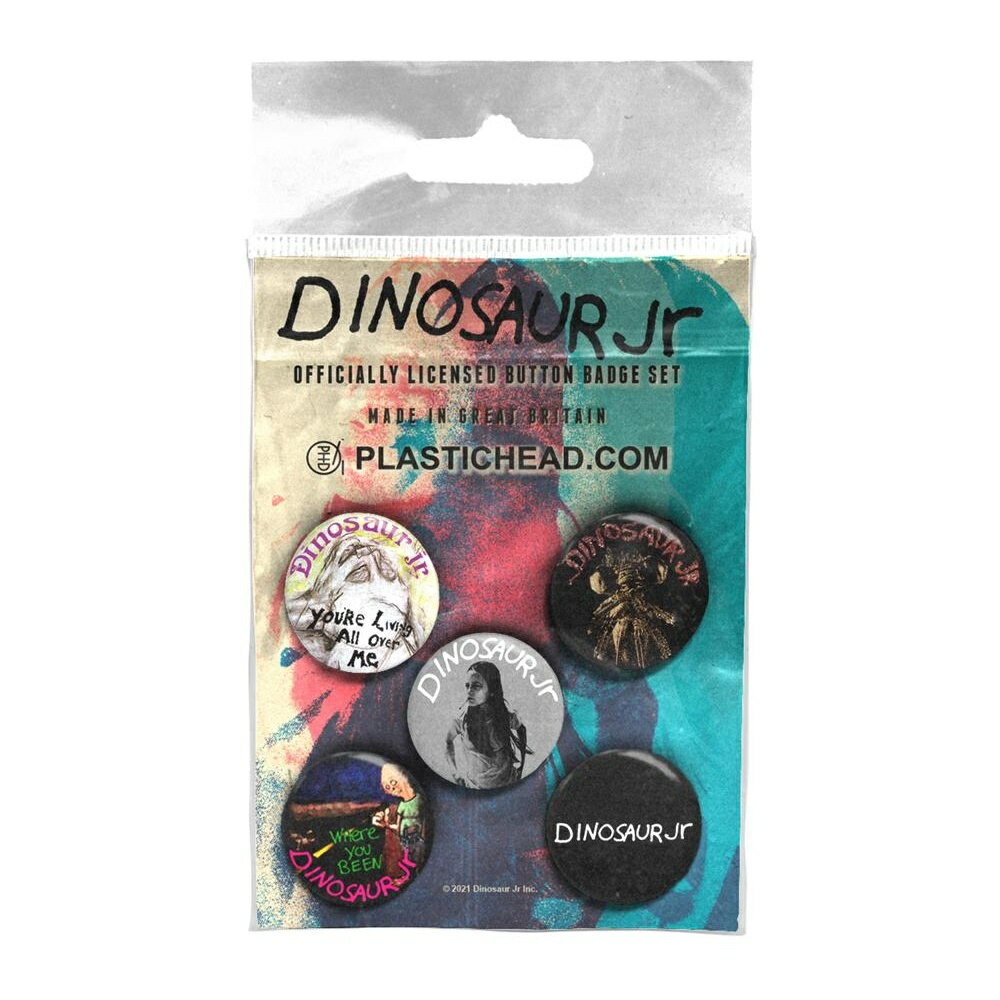 (ダイナソー・ジュニア) Dinosaur Jr オフィシャル商品 1987-1992 Albums バッジ セット (5個組) 【海外通販】