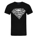 (スーパーマン) Superman オフィシャル商品 メンズ ディストレスド シルバーロゴTシャツ 半袖 カットソー トップス 【海外通販】