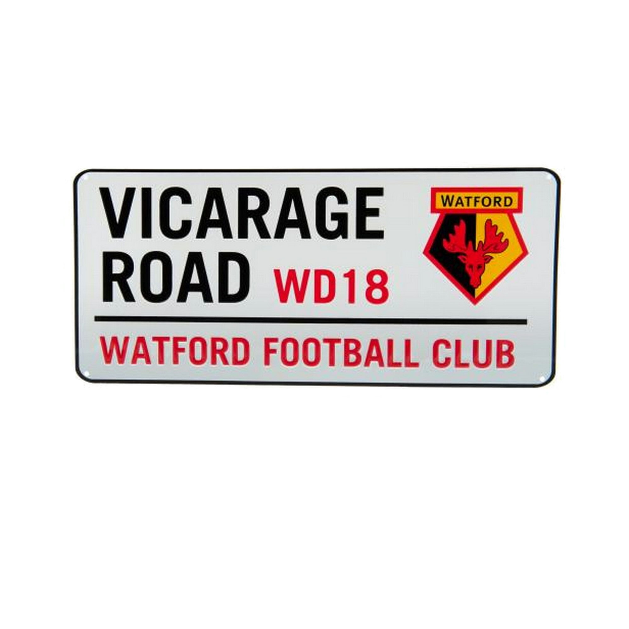 ワトフォード フットボールクラブ Watford FC オフィシャル商品 Vicarage Road ストリートサイン メタルサイン 【海外通販】