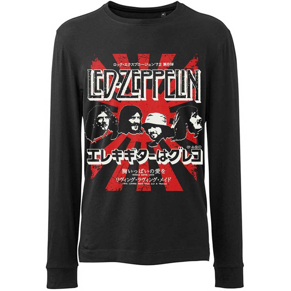楽天Pertemba Japan（レッド・ツェッペリン） Led Zeppelin オフィシャル商品 ユニセックス Japanese Burst Tシャツ コットン 長袖 トップス 【海外通販】