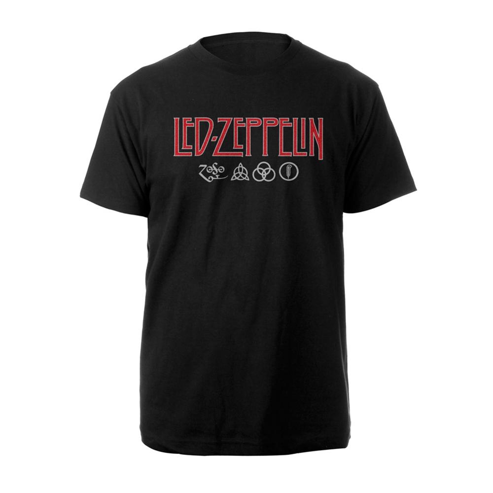 (レッド・ツェッペリン) Led Zeppelin オフィシャル商品 ユニセックス シンボル Tシャツ ロゴ 半袖 トップス 