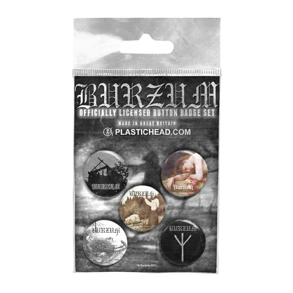 (バーズム) Burzum オフィシャル商品 ロゴ バッジ セット (5個組) 【海外通販】