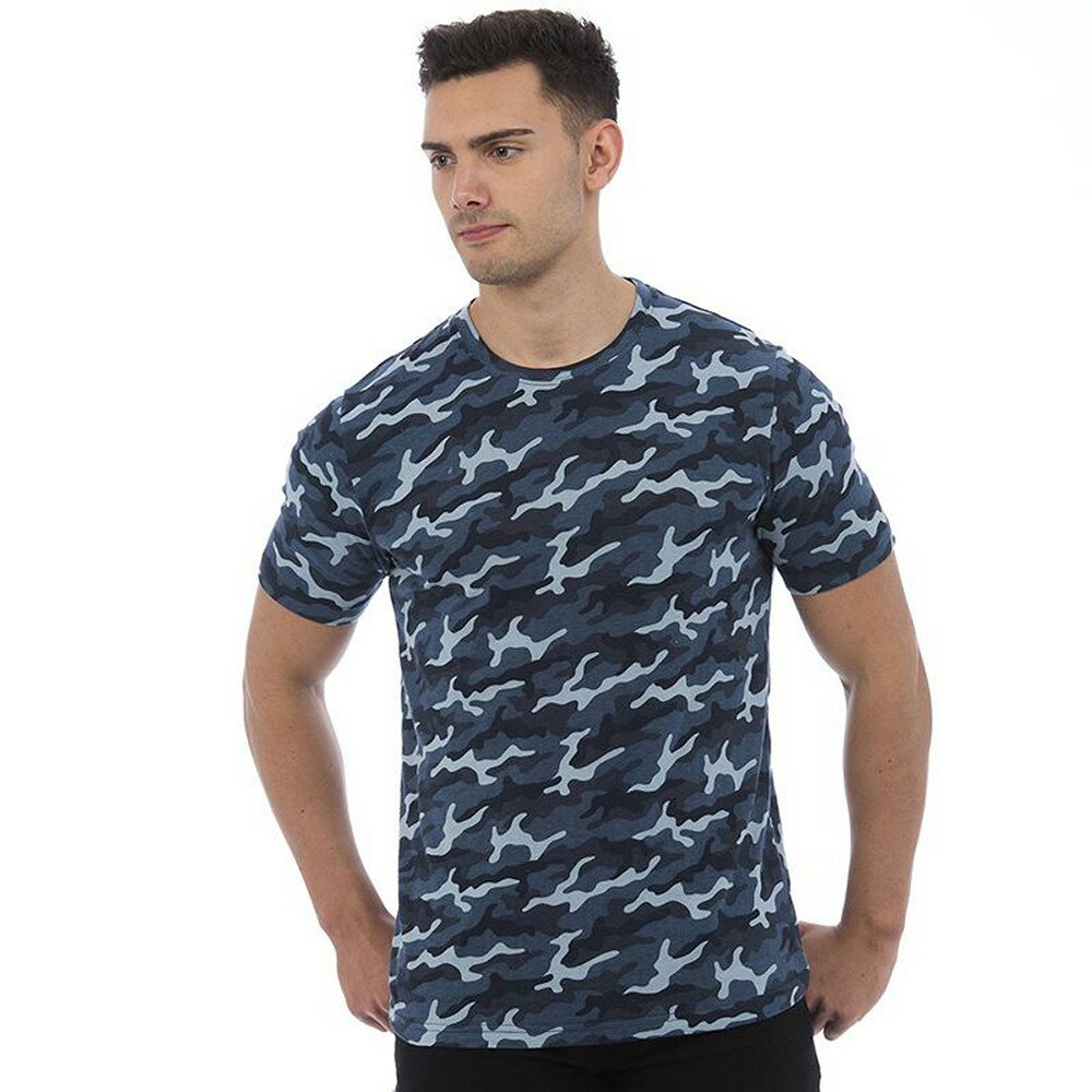 Rakuten - (アウディス) AWDis メンズ カモフラージュ 迷彩柄 Tシャツ 半袖 プリント トップス カットソー 【海外通販】