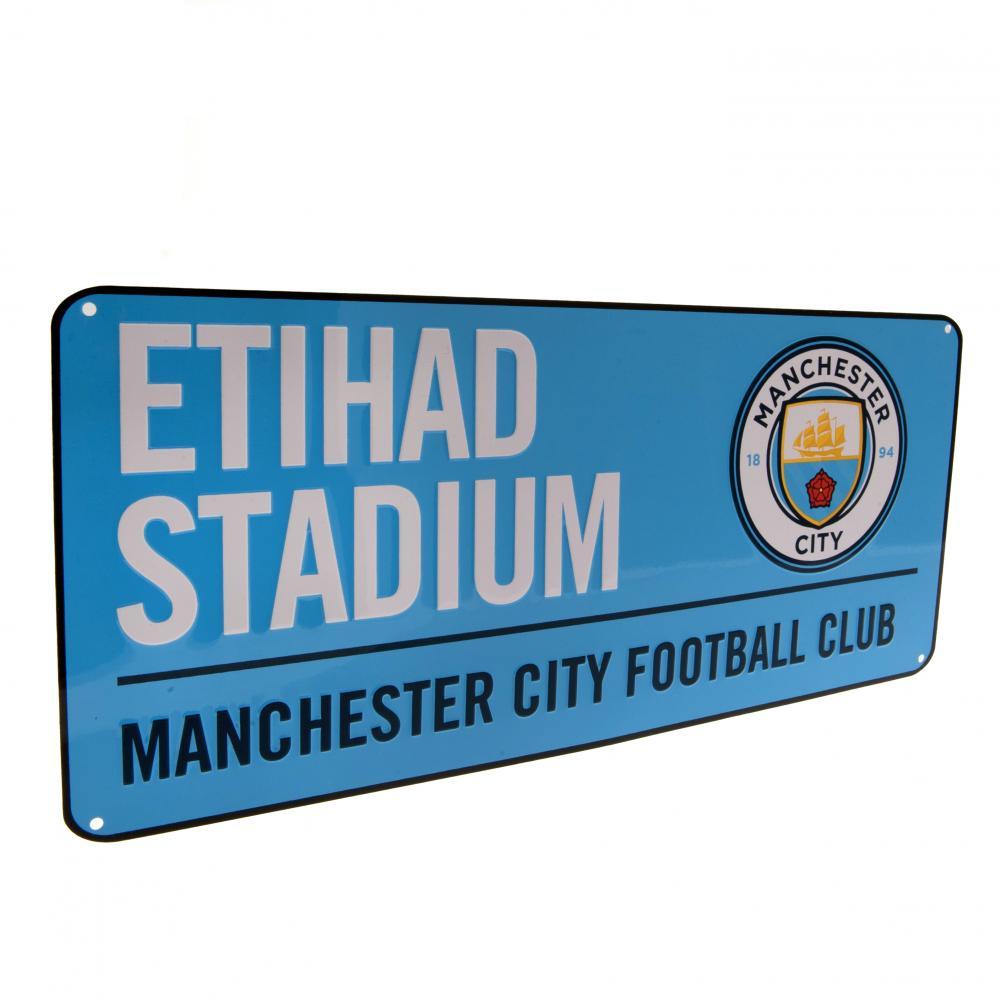マンチェスター・シティ フットボールクラブ Manchester City FC オフィシャル商品 ストリートサイン 飾り 【海外通販】