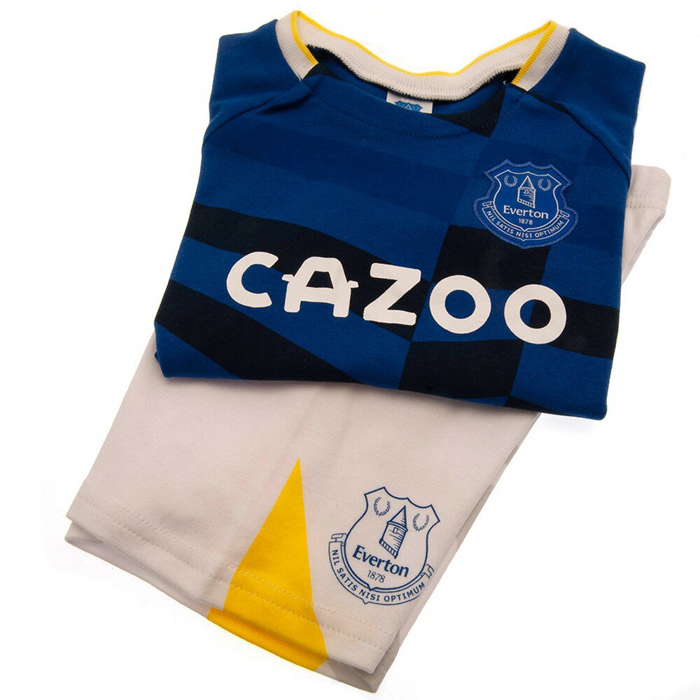 エバートン フットボールクラブ Everton FC オフィシャル商品 キッズ・子供・ベビー 半袖 Tシャツ 半ズボン 上下セット 【海外通販】