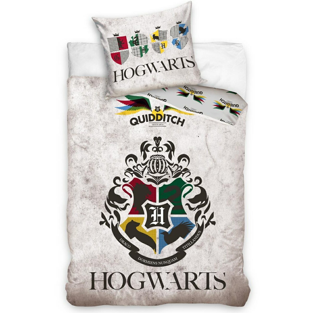 (ハリー・ポッター) Harry Potter オフィシャル商品 キッズ・子供 クィディッチ 掛け布団カバー・枕カバー セット 