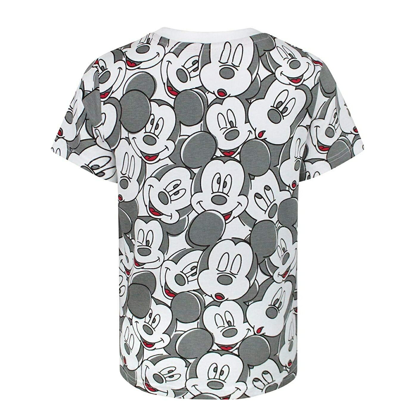 Rakuten - (ミッキーマウス) Mickey Mouse オフィシャル商品 キッズ・子供 ボーイズ フェイス Tシャツ 全面柄 半袖 トップス 【海外通販】