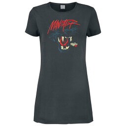 (アンプリファイド) Amplified オフィシャル商品 レディース ダリル・ホール&ジョン・オーツ Tシャツ ロング丈 Maneater 半袖 Tシャツドレス 【海外通販】