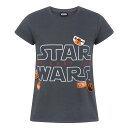 (スター・ウォーズ/最後のジェダイ) Star Wars: The Last Jedi オフィシャル商品 キッズ・子供 ガールズ バッジ Tシャツ 半袖 トップス 【海外通販】