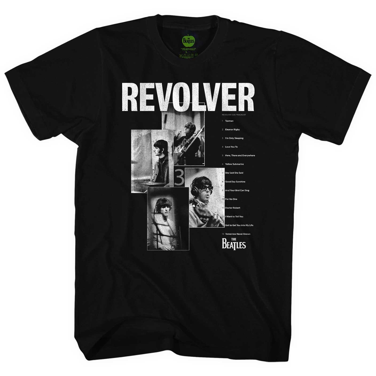 (ザ・ビートルズ) The Beatles オフィシャル商品 ユニセックス Revolver Tシャツ トラックリスト コットン 半袖 トップス 【海外通販】