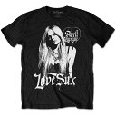 (アヴリル・ラヴィーン) Avril Lavigne オフィシャル商品 ユニセックス Love Sux Tシャツ コットン 半袖 トップス 【海外通販】