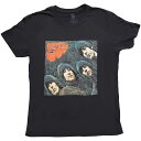 (ビートルズ) The Beatles オフィシャル商品 レディース Rubber Soul Album Tシャツ コットン 半袖 トップス 【海外通販】