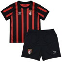 アンブロ Umbro AFCボーンマス AFC Bournemouth オフィシャル商品 キッズ・子供用 23/24 ホーム ユニフォーム セットアップ 上下セット 【海外通販】