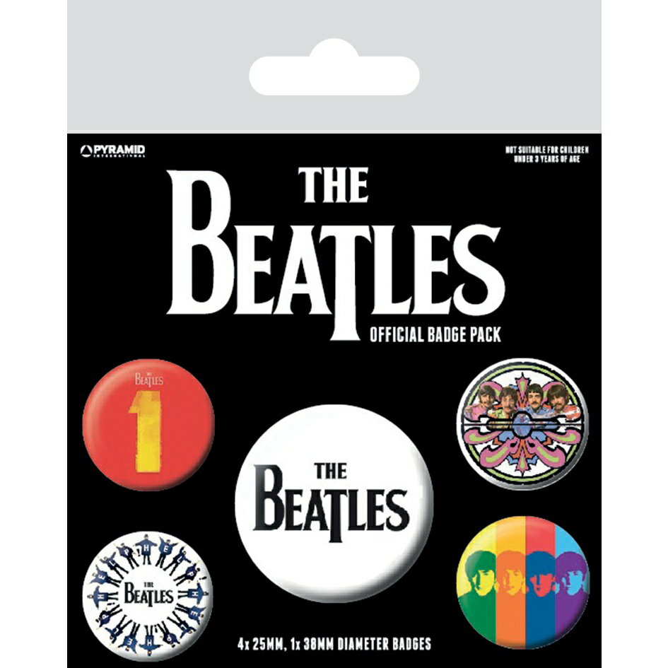 (ザ・ビートルズ) The Beatles オフィシャル商品 バッジセット 缶バッジ (5個セット) 【海外通販】