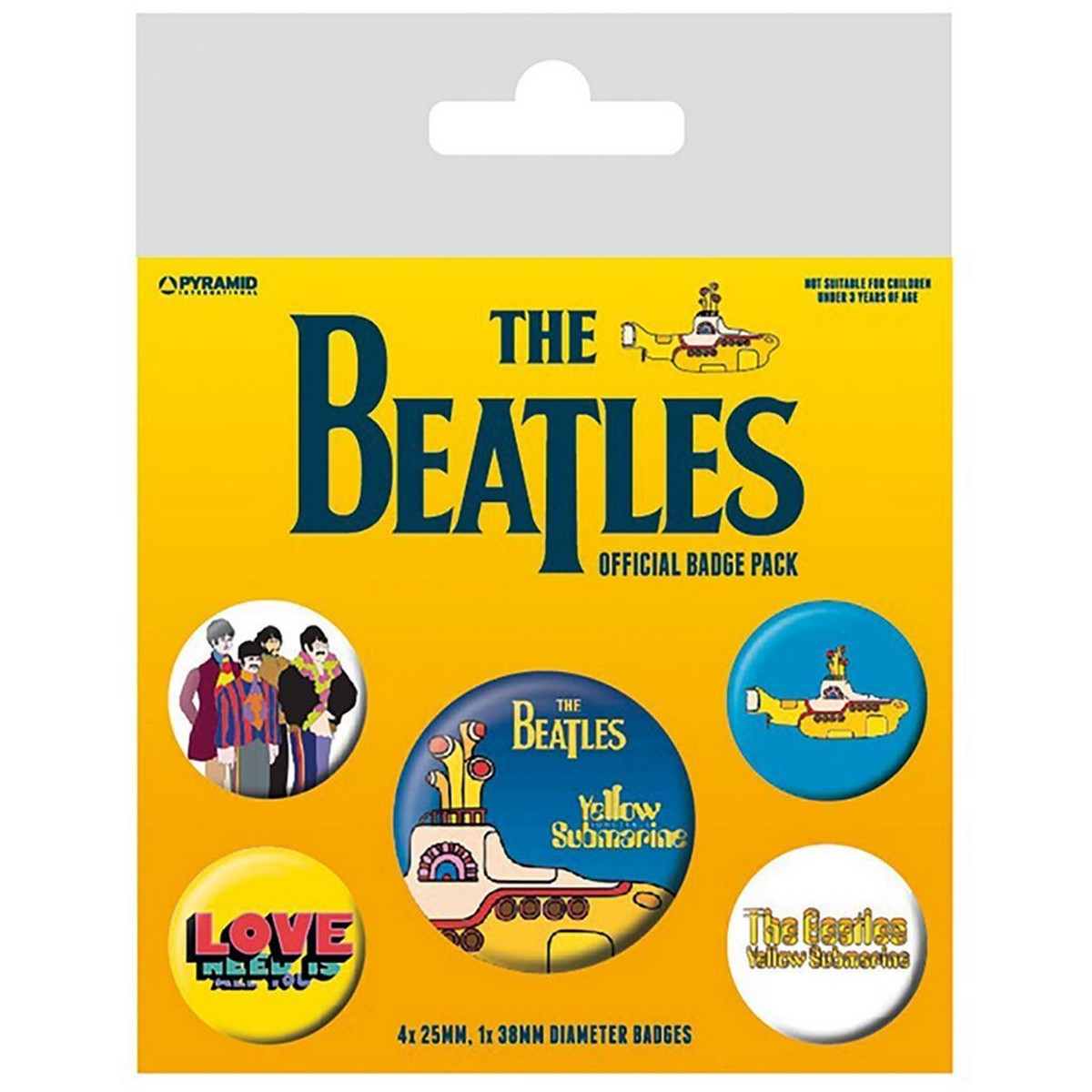 (ビートルズ) The Beatles オフィシャル商品 イエローサブマリン バッジ セット (5個組) 【海外通販】