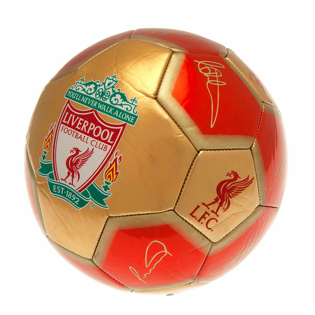 リバプール・フットボールクラブ Liverpool FC オフィシャル商品 YNWA シグネチャー サッカーボール 【海外通販】