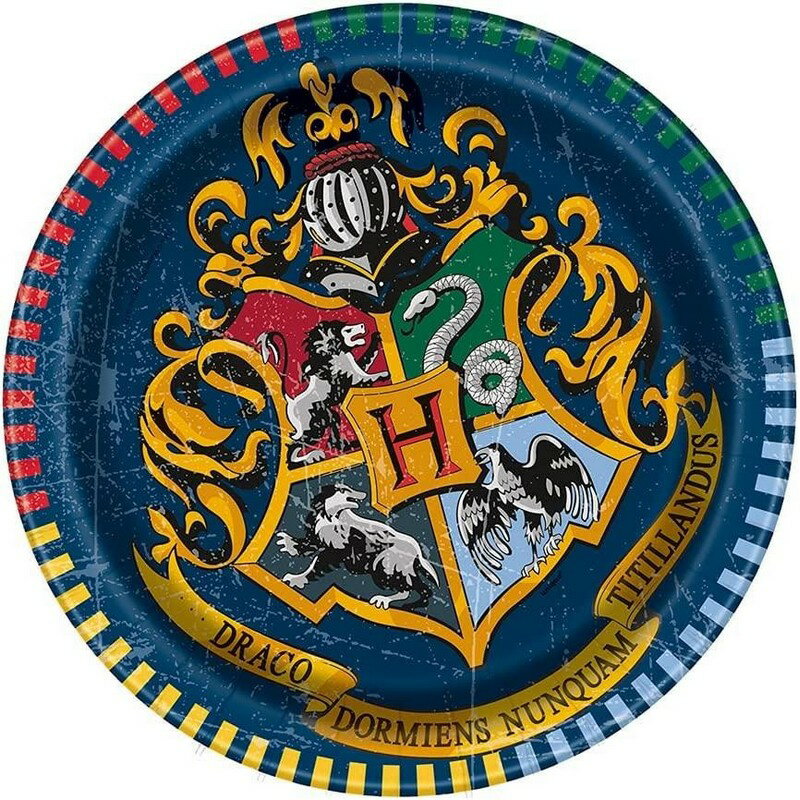 (ハリー・ポッター) Harry Potter オフィシャル商品 ホグワーツ クレスト 紙皿 パーティープレート (8枚組) 【海外通販】のサムネイル