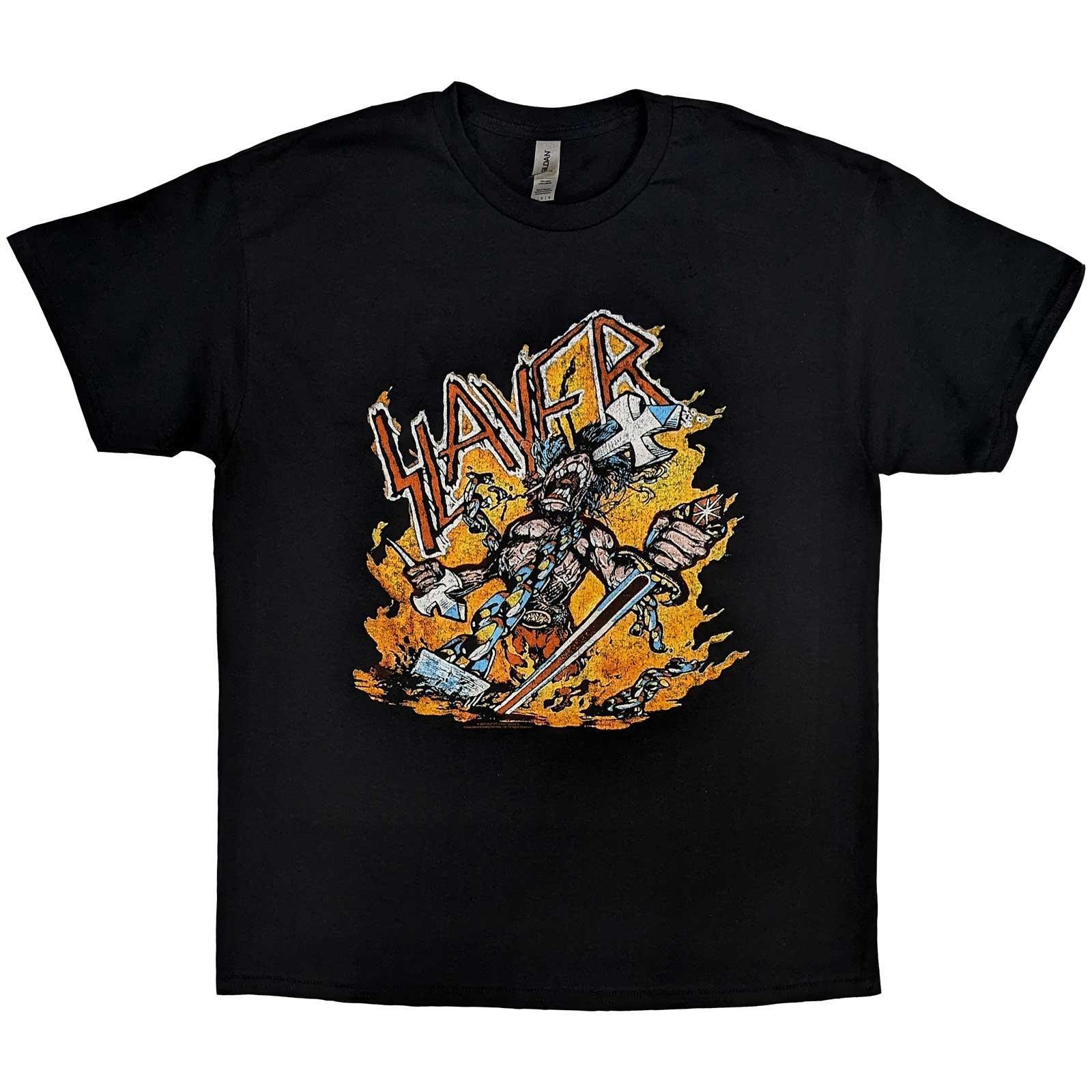 乐天商城 - (スレイヤー) Slayer オフィシャル商品 ユニセックス Cartoon Flames Tシャツ 半袖 トップス 【海外通販】