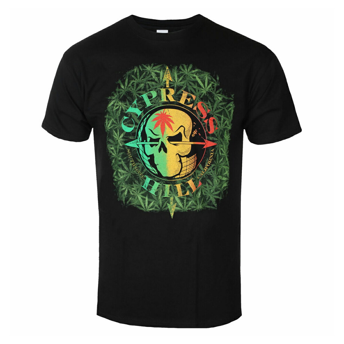 Rakuten - (サイプレス・ヒル) Cypress Hill オフィシャル商品 ユニセックス South Gate Leaves Tシャツ コットン ロゴ 半袖 トップス 【海外通販】