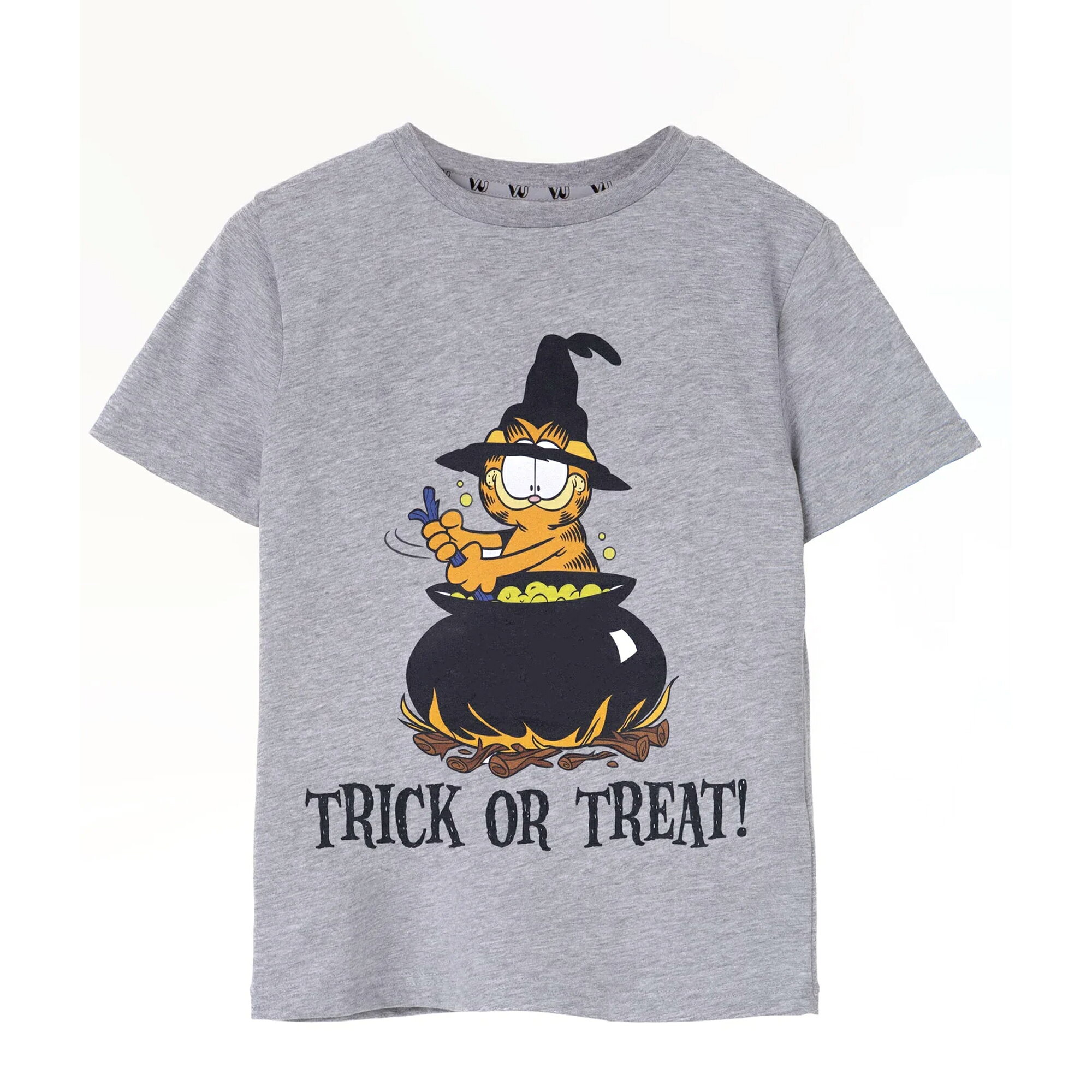 素色 - (ガーフィールド) Garfield オフィシャル商品 キッズ・子供 ボーイズ Tシャツ Trick Or Treat 半袖 トップス 【海外通販】