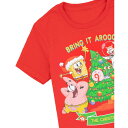 (スポンジ・ボブ) SpongeBob SquarePants オフィシャル商品 キッズ・子供 Christmas Tree Tシャツ 半袖 トップス 【海外通販】