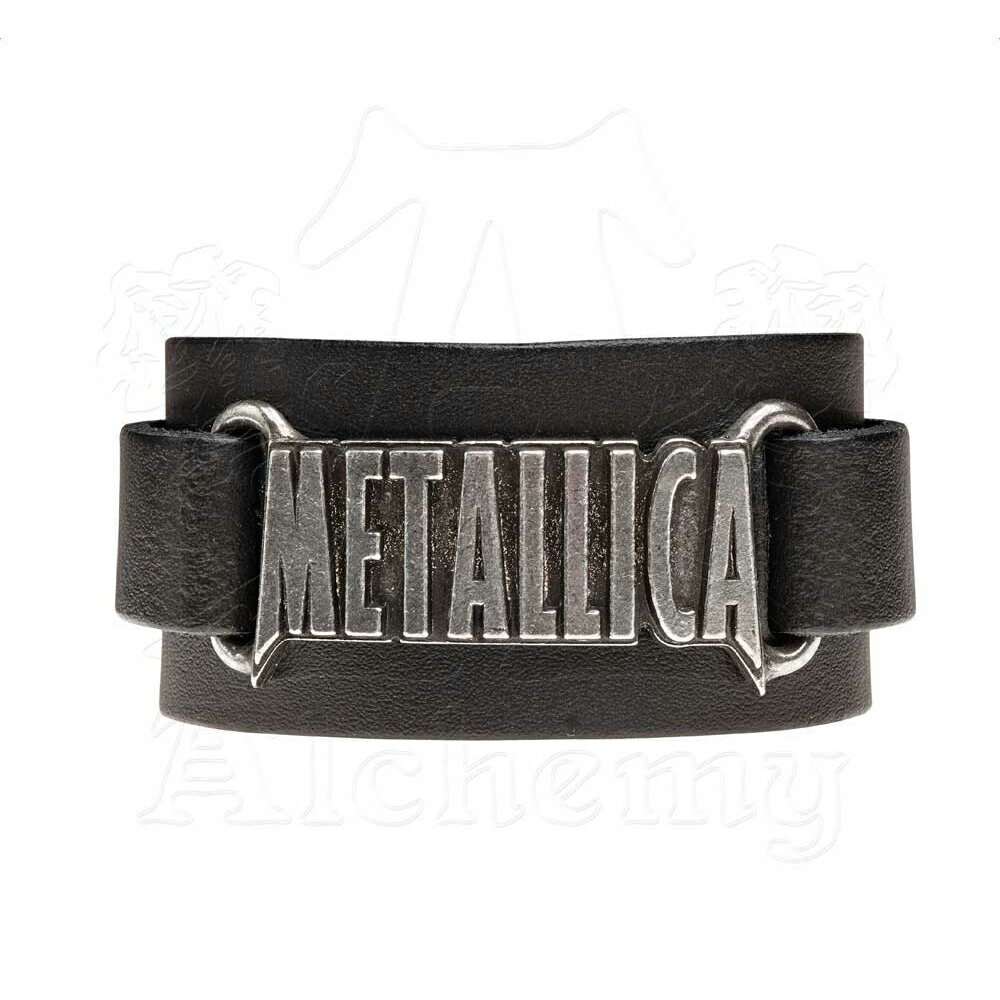 (メタリカ) Metallica オフィシャル商品 ロゴ リストバンド レザー リストバンド 【海外通販】