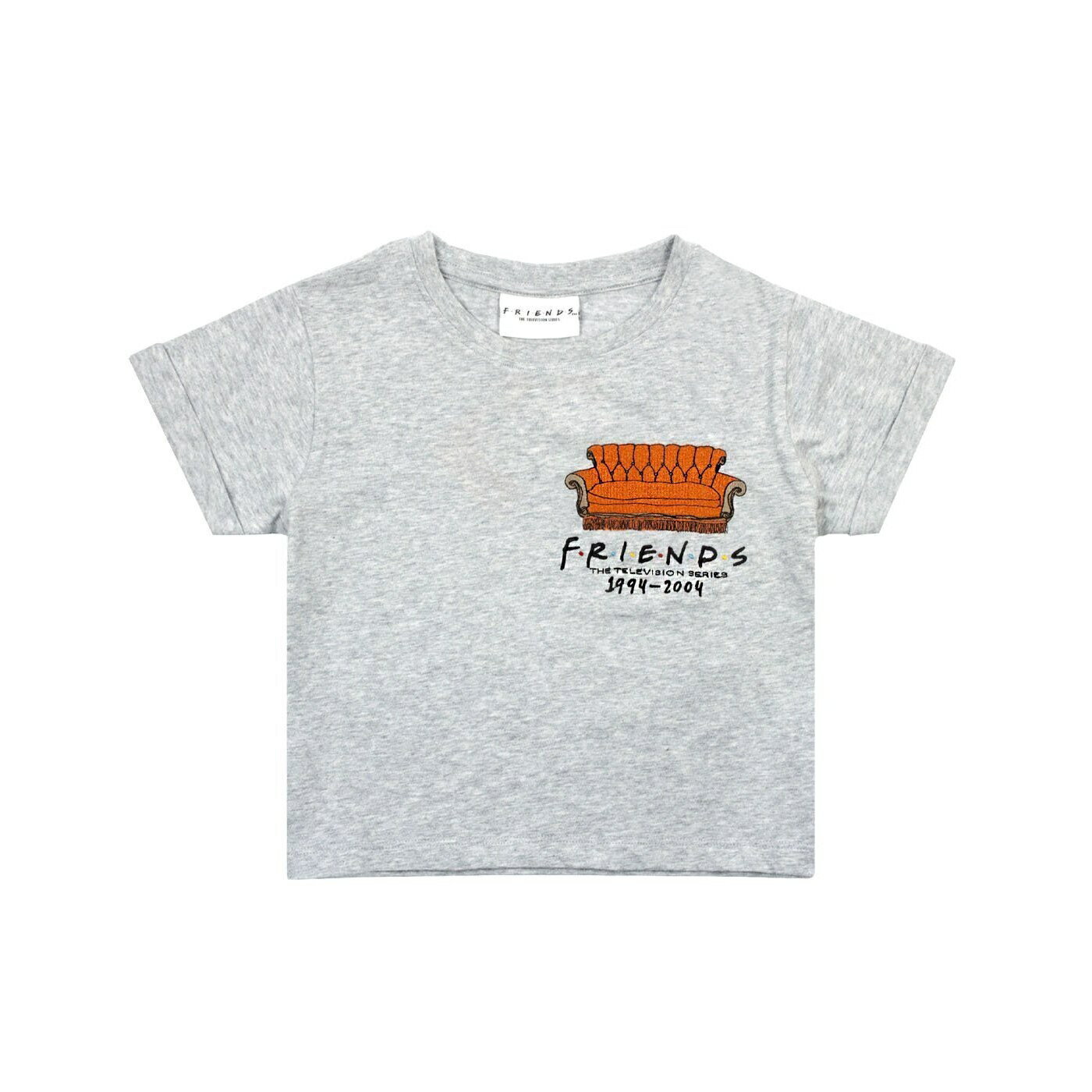 (フレンズ) Friends オフィシャル商品 キッズ・子供 ガールズ Central Perk ソファ クロップ丈 Tシャツ..