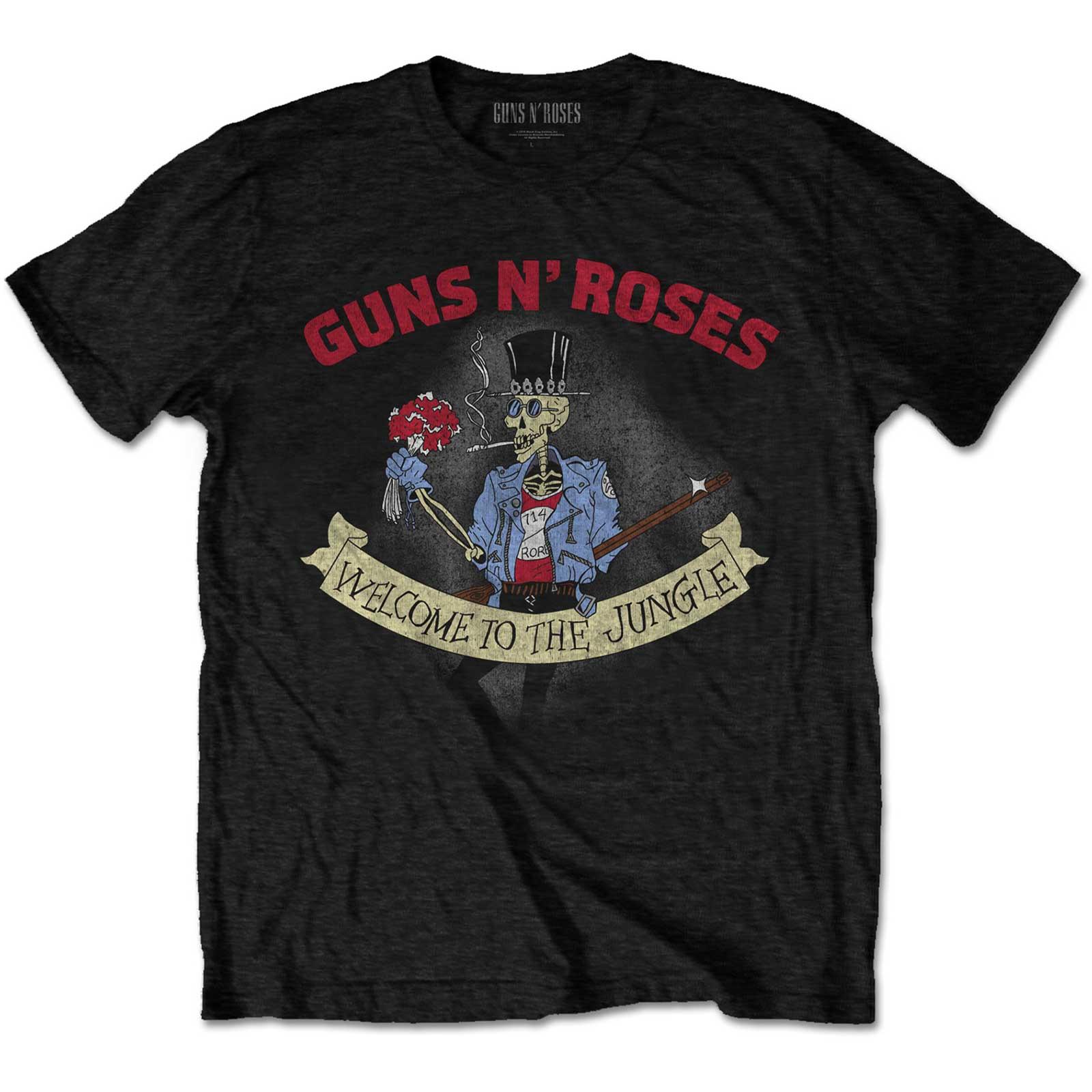 (ガンズ・アンド・ローゼズ) GuNs N Roses オフィシャル商品 ユニセックス Vintage Skeleton Tシャツ コットン 半袖 トップス 【海外通販】