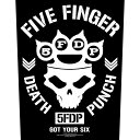 (ファイヴ・フィンガー・デス・パンチ) Five Finger Death Punch オフィシャル商品 Got Your Six ワッペン パッチ 【海外通販】