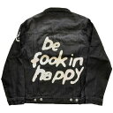 (ヤングブラッド) Yungblud オフィシャル商品 ユニセックス Be Fooking Happy ジャケット デニム 長袖 アウター 【海外通販】