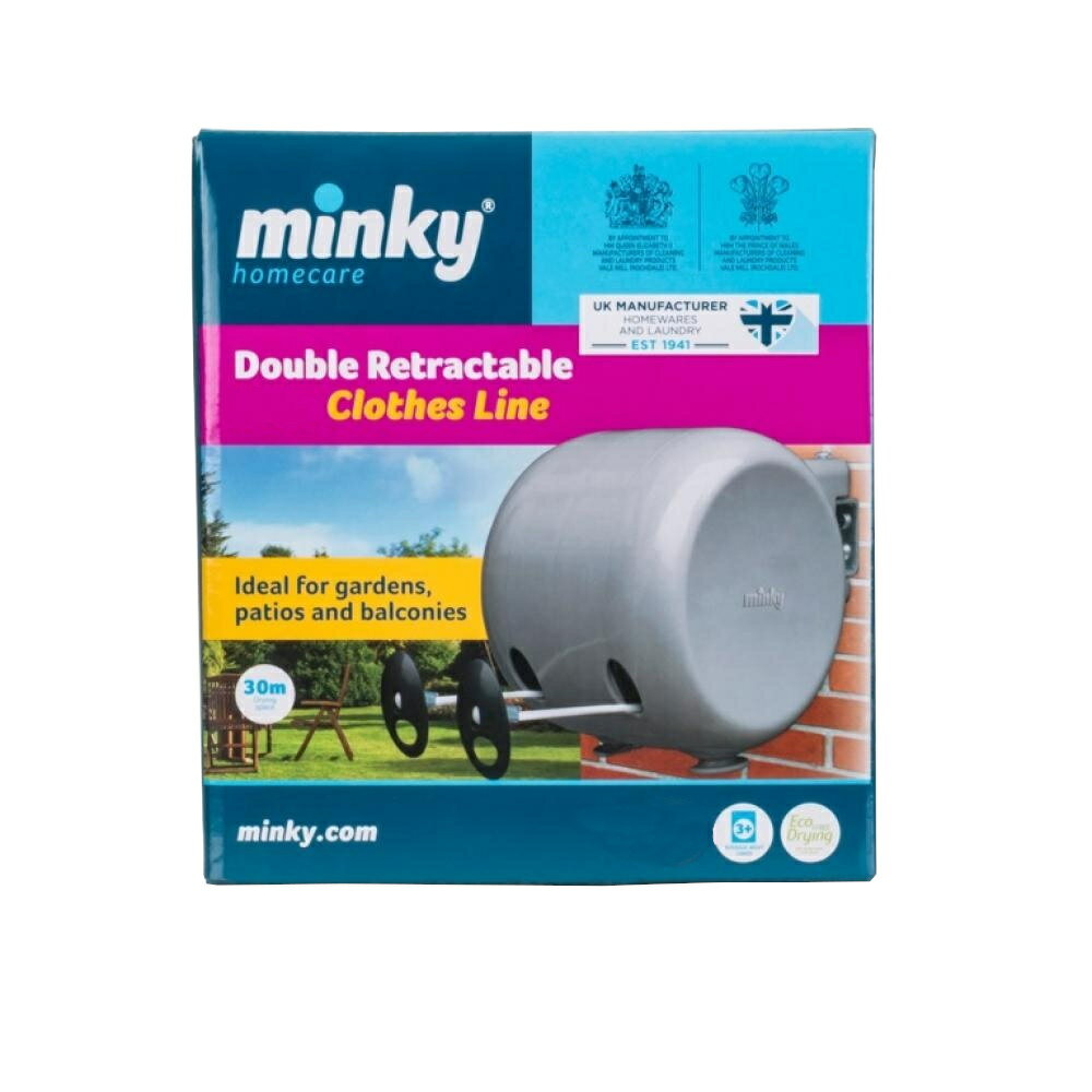 (ミンキー) Minky 伸縮式 クローズライン 洗濯紐 物干し ランドリー 庭 ベランダ 【海外通販】